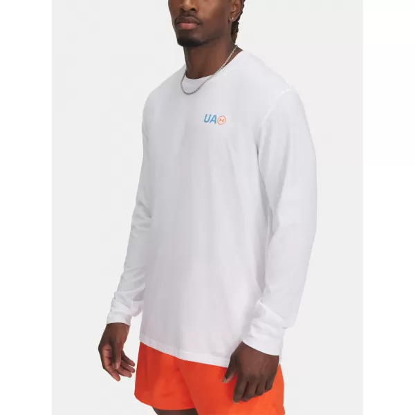  Pánské triko UNDER ARMOUR M WORKWEAR LOGO LS 1390167-100 BÍLÁ 
