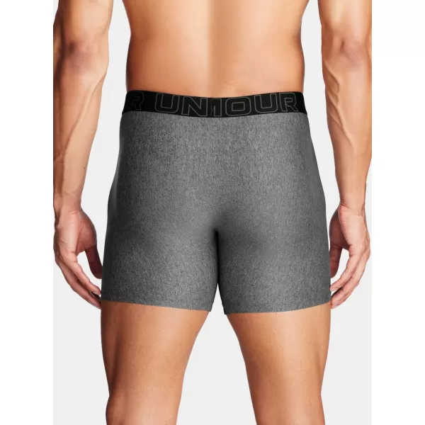  Pánské boxerky UNDER ARMOUR M PERF TECH 6IN (1KS) 1383849-025 ŠEDÁ 