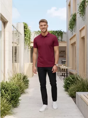 Pánské triko s límečkem ALTISPORT NoPrint NP/ALM302 GARNET