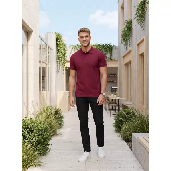  Pánské triko s límečkem ALTISPORT NoPrint NP/ALM302 GARNET 