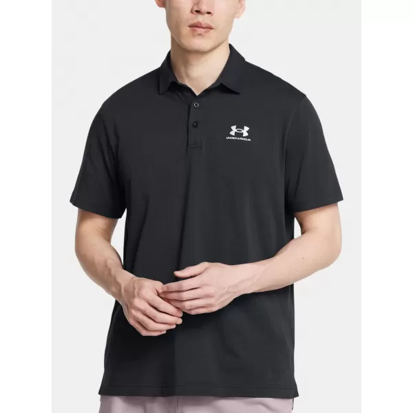  Pánské triko UNDER ARMOUR ICON POLO 1386608-001 ČERNÁ 