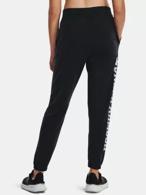 Dámské tepláky UNDER ARMOUR RIVAL TERRY GRAPHIC JOGR 1379437-001 ČERNÁ