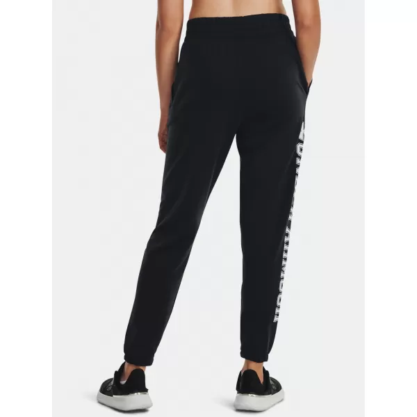 Dámské tepláky UNDER ARMOUR RIVAL TERRY GRAPHIC JOGR 1379437-001 ČERNÁ 