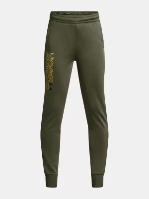 Chlapecké tepláky UNDER ARMOUR ARMOUR FLEECE GRAPHIC JGR 1379786-390 ZELENÁ