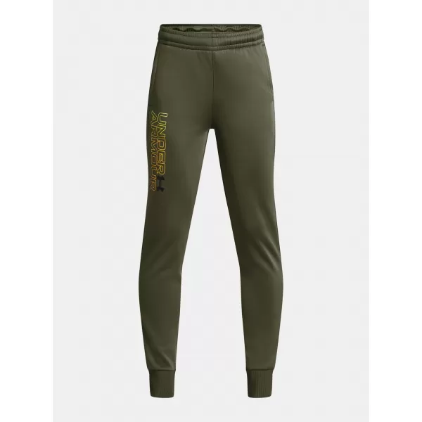  Chlapecké tepláky UNDER ARMOUR ARMOUR FLEECE GRAPHIC JGR 1379786-390 ZELENÁ 