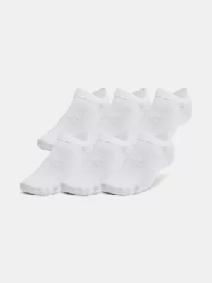 Ponožky UNDER ARMOUR ESSENTIAL NO SHOW (6 PÁRŮ) 1382611-100 BÍLÁ