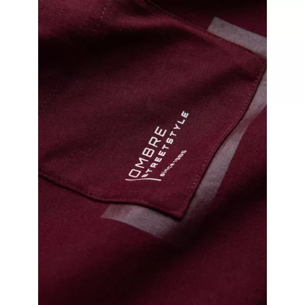  Pánské triko OMBRE OM-TSPT-0154 MAROON 