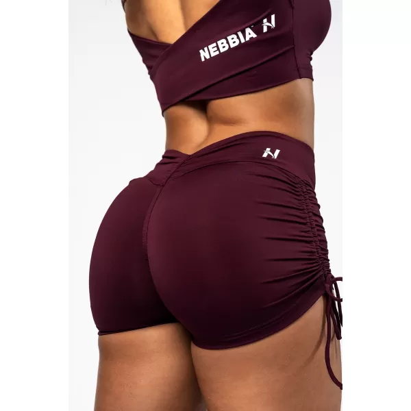  NEBBIA Push-up šortky se šněrováním STRONG BEAUTY 429 DARK RED 