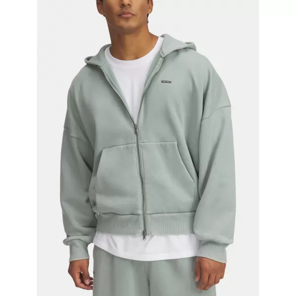  Pánská mikina UNDER ARMOUR ICON HWT FLEECE WASH FZ 6000651-348 ZELENÁ 