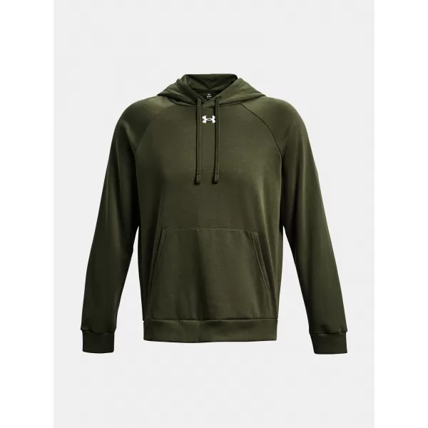  Pánská mikina UNDER ARMOUR RIVAL FLEECE HOODIE 1379757-390 ZELENÁ 
