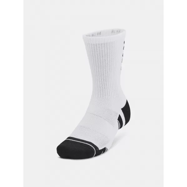  Ponožky UNDER ARMOUR PERF TECH NOV CREW (3 PÁRY) 1379515-101 BÍLÁ 