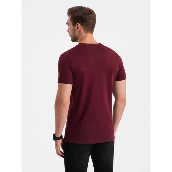  Pánské triko OMBRE OM-TSPT-0154 MAROON 