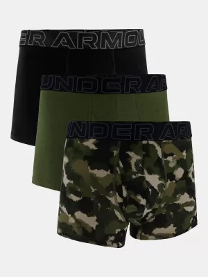 Pánské boxerky UNDER ARMOUR M PERF COTTON NOV 3IN 1383892-391 ZELENÁ