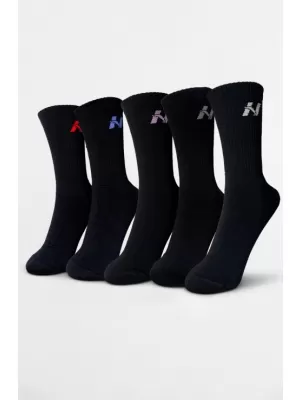 NEBBIA sneaker ponožky 5-pack 164 BLACK