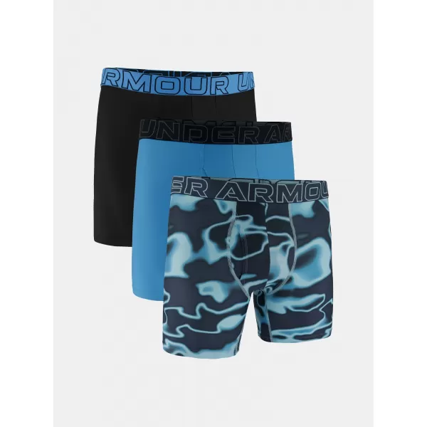  Pánské boxerky UNDER ARMOUR M PERF TECH MESH NOV 6IN (3KS) 1383885-494 MODRÁ 