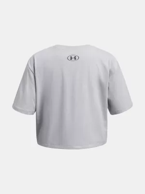 Dívčí triko UNDER ARMOUR RIVAL SS 1389755-011 ŠEDÁ