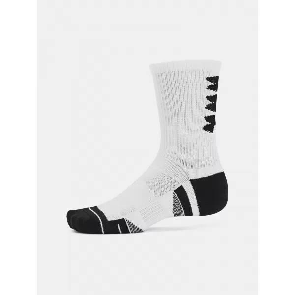  Ponožky UNDER ARMOUR PERF TECH NOV CREW (3 PÁRY) 1379515-101 BÍLÁ 