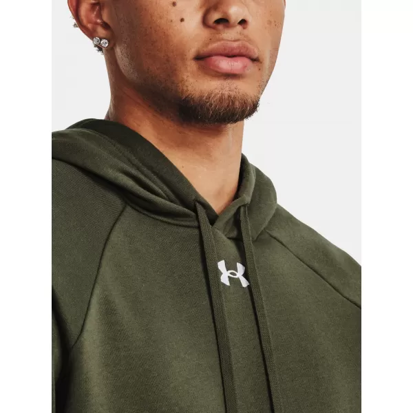  Pánská mikina UNDER ARMOUR RIVAL FLEECE HOODIE 1379757-390 ZELENÁ 