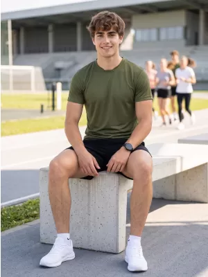 Pánské funkční triko ALTISPORT NoPrint NP/ALM421 MILITARY