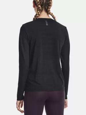 Dámské triko UNDER ARMOUR SEAMLESS STRIDE LS 1375699-001 ČERNÁ