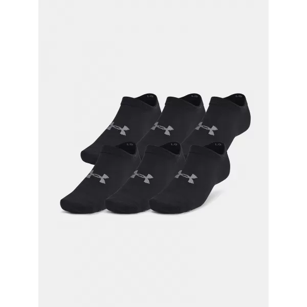  Ponožky UNDER ARMOUR ESSENTIAL NO SHOW (6 PÁRŮ) 1382611-001 ČERNÁ 
