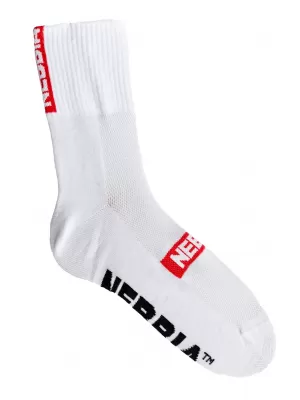 NEBBIA EXTRA MILE” crew ponožky 103 WHITE