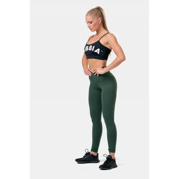  NEBBIA Classic HERO legíny s vysokým pasem 570 DARK GREEN 