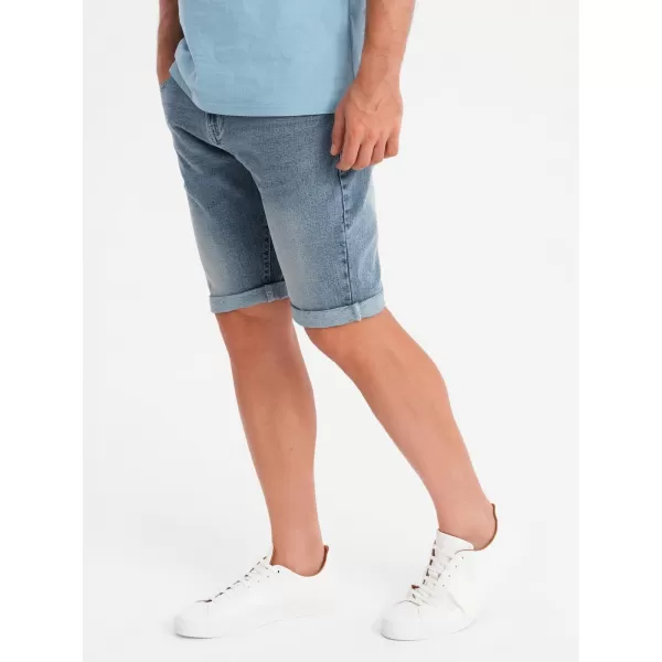  Pánské kraťasy OMBRE OM-SRDS-0164 LIGHT BLUE 