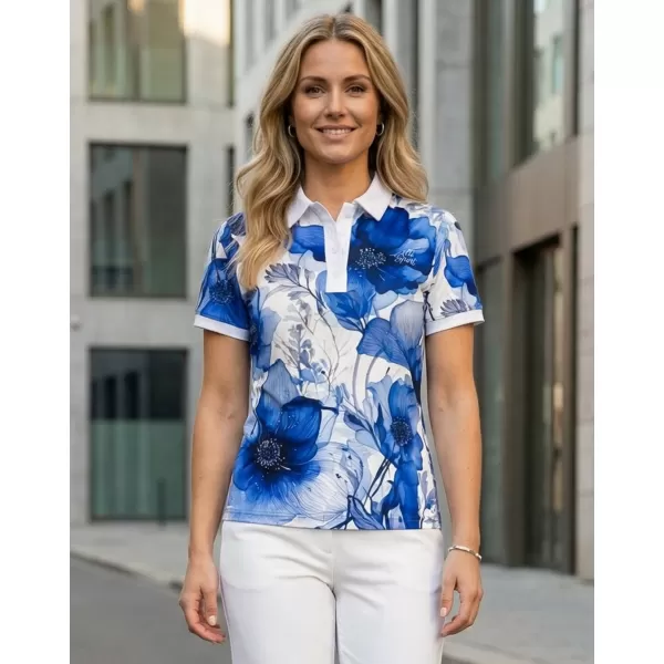  Dámské funkční triko s límečkem premium ALTISPORT VOJ/ALW102TR05 NAVY/BÍLÁ 