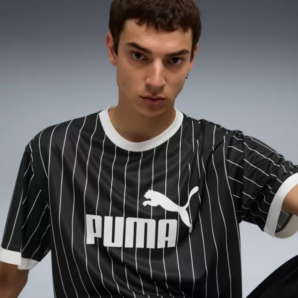  Pánský dres PUMA ESS STRIPED JERSEY 688263-01 ČERNÁ 