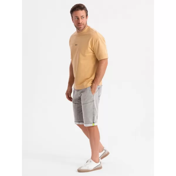  Pánské kraťasy OMBRE OM-SRDS-0135 LIGHT GREY 