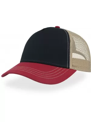 Čepice Atlantis | Rapper Canvas-S NAVY/BURGUNDY/KHAKI