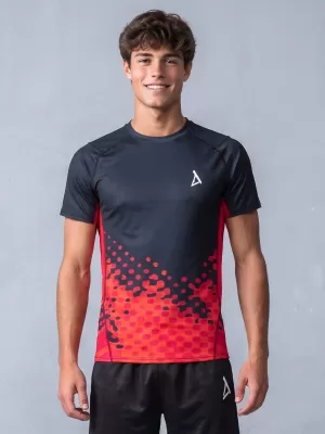 Pánské funkční kompresní triko premium ALTISPORT VOJ/ALM109TR04 ČERVENÁ/ČERNÁ