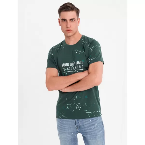  Pánské triko OMBRE OM-TSFP-0187 GREEN 