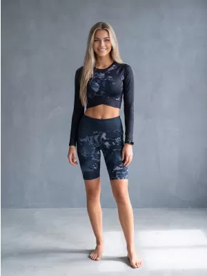 Dámský funkční crop top premium ALTISPORT VOJ/ALW110TR04 ČERNÁ