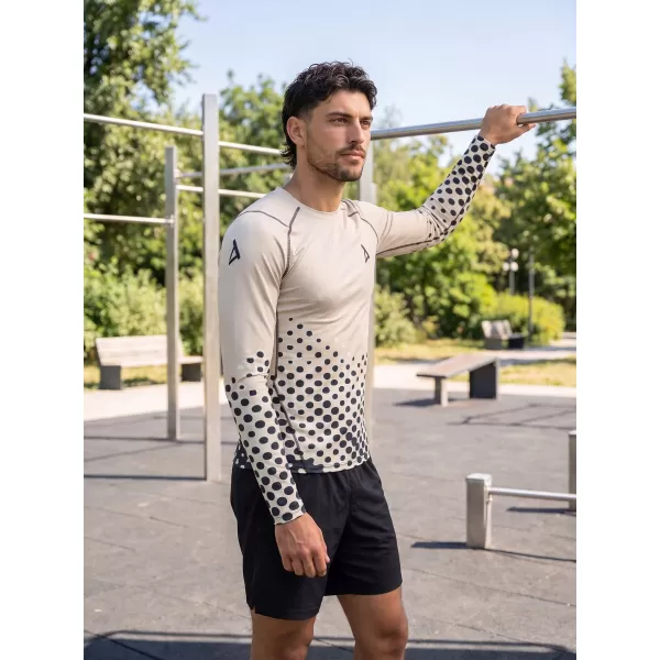  Pánské funkční kompresní triko s dlouhým rukávem premium ALTISPORT VOJ/ALM109TR03 SVĚTLE HNĚDÁ 