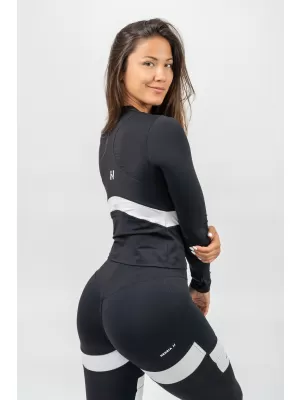 NEBBIA Černý top s dlouhým rukávem TRUE HERO 242 BLACK