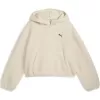 Dámská mikina PUMA WARDROBE ESS OVERSIZED POLAR FLEECE HOODIE 632048-87 BÍLÁ
