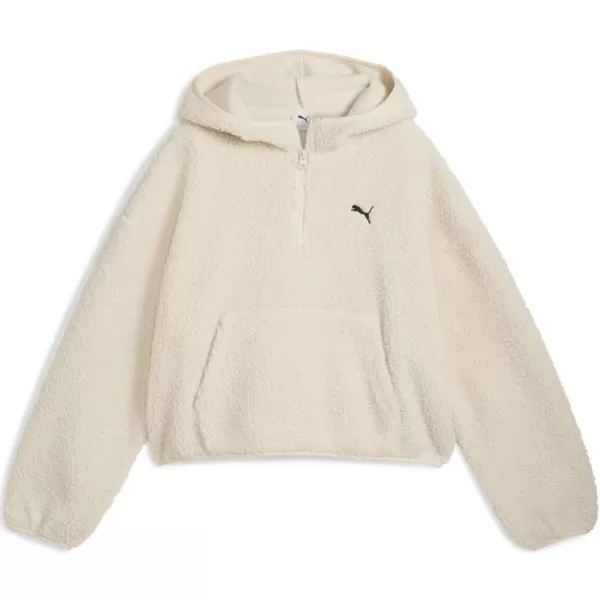 Dámská mikina PUMA WARDROBE ESS OVERSIZED POLAR FLEECE HOODIE 632048-87 BÍLÁ 