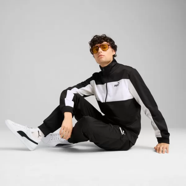 Pánská souprava PUMA POLY COLORBLOCK SUIT 687304-01 ČERNÁ 