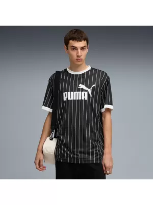 Pánský dres PUMA ESS STRIPED JERSEY 688263-01 ČERNÁ