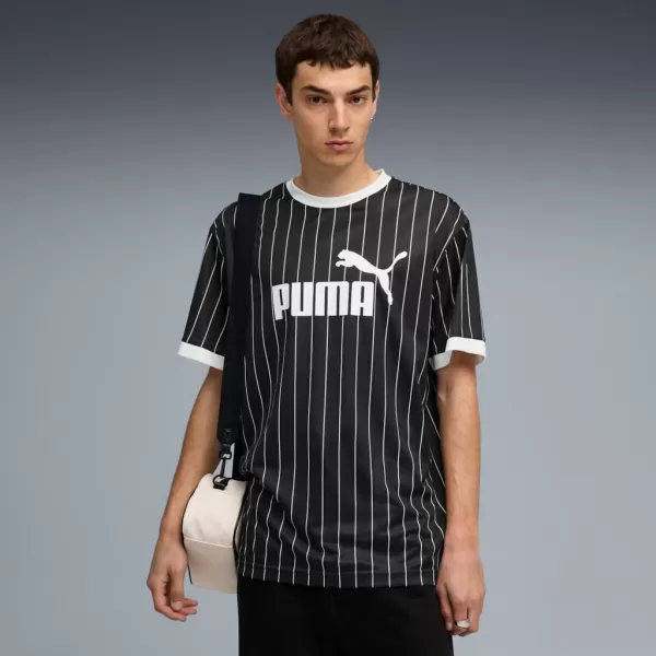  Pánský dres PUMA ESS STRIPED JERSEY 688263-01 ČERNÁ 