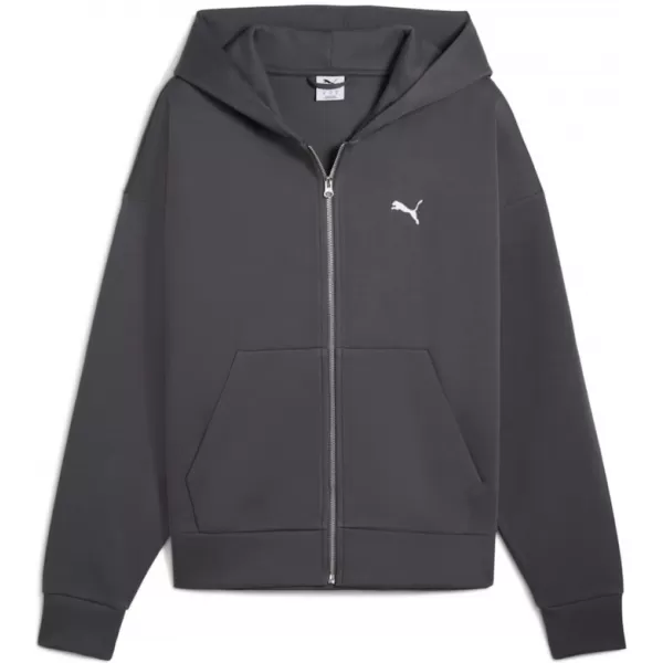  Pánská mikina PUMA WARDROBE ESS BOXY FULL-ZIP HOODIE DK 632066-44 ŠEDÁ 