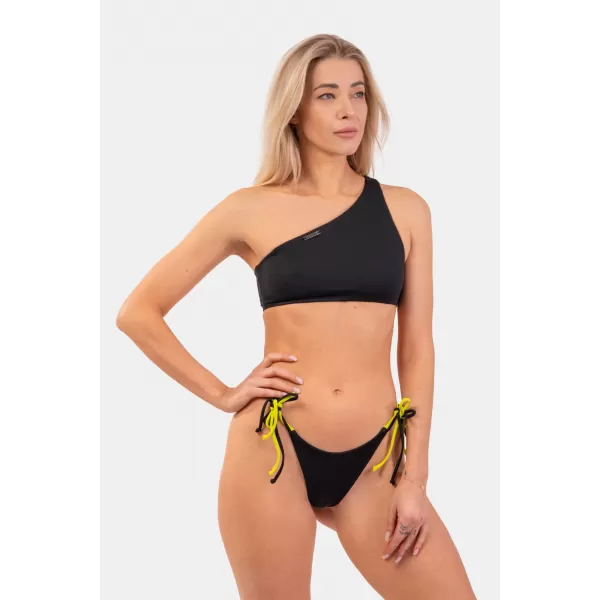  NEBBIA Bandeau Bikini plavky na jedno rameno - vrchní díl 448 BLACK 