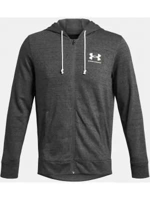 Pánská mikina UNDER ARMOUR RIVAL TERRY LC FZ 1370409-025 ŠEDÁ