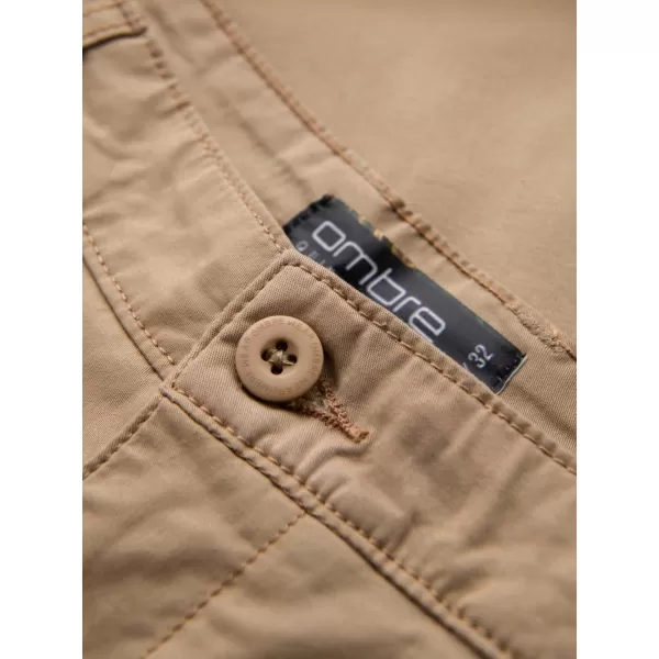  Pánské kraťasy OMBRE OM-SRCS-0197 BEIGE 
