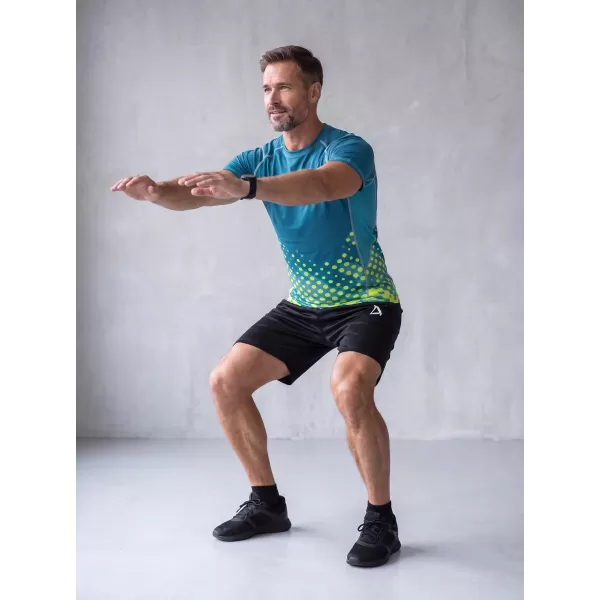  Pánské funkční kompresní triko premium ALTISPORT VOJ/ALM109TR04 EMERALD-FLUO 