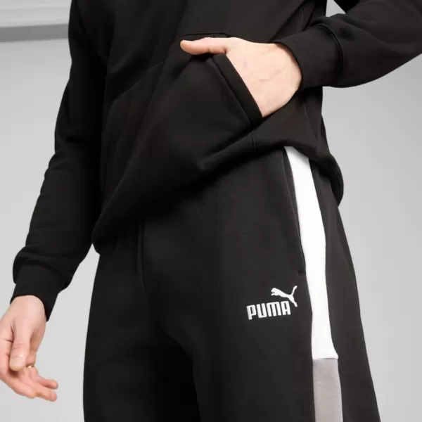  Pánské tepláky PUMA ESS BLOCK SWEATPANTS FL CL 684688-01 ČERNÁ 