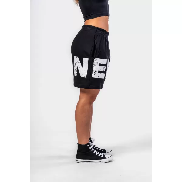  NEBBIA Teplákové šortky 6 palce MUSCLE MOMMY 624 BLACK 