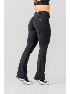 NEBBIA Flared Bubble Butt Legíny 2.0 POWER LIFT 308 BLACK